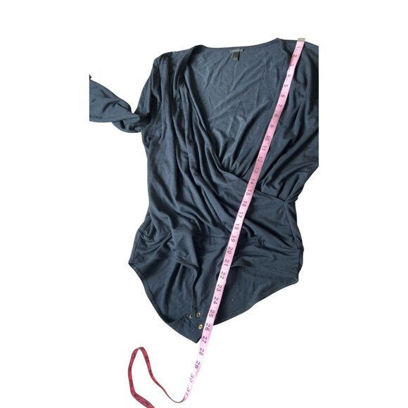 J. Crew‎ black wrap body suit size Large - Picture 5 of 8